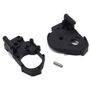 Traxxas Gearbox halves (L&R) (black) w/ idler gear shaft TRA3691