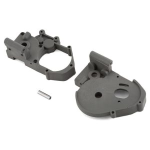 Traxxas Gearbox halves (L&R) (grey) w/ idler gear shaft TRA3691A
