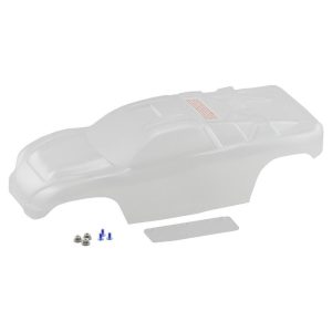 High-quality white RC car body shell for racing and off-road use. Durable, lightweight, and easy to install.