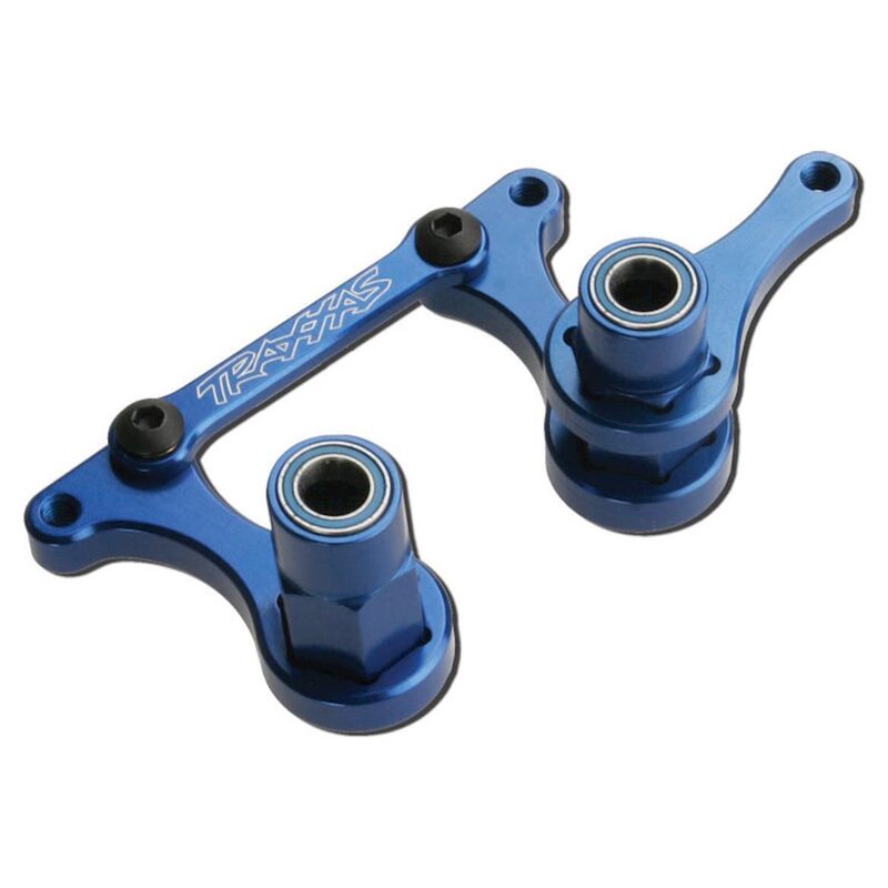 Traxxas Steering Bellcranks Drag Link (Blue 6061-T6 Alum) w/Bearings TRA3743A