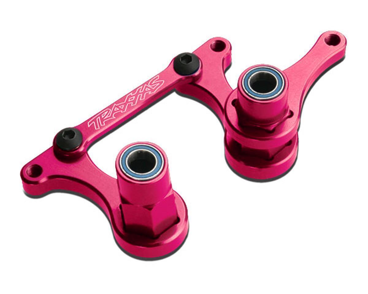 Traxxas Steering Bellcranks Drag Link (Pink 6061-T6 Alum) w/Bearings TRA3743P