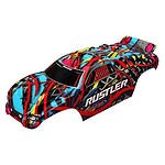 Traxxas Rustler Hawaiian Graphics (Painted Decals Applied) Body Pre-Painted