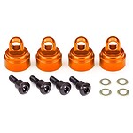 Traxxas Shock caps aluminum (orange-anodized) (4) (fits all Ultra Shocks) TRA3767T