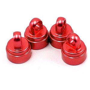 Traxxas Shock caps aluminum (red-anodized) (4) (fits all Ultra Shocks) TRA3767X