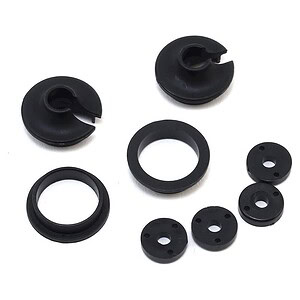 Traxxas Spring retainers upper and lower (2)/ piston head set (2-hole (2)/ 3-hole (2)) TRA3768