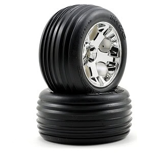 Traxxas Tires & Wheels Glued (2.8) All-Star Chrome Talon (Electric Rear) TRA3771