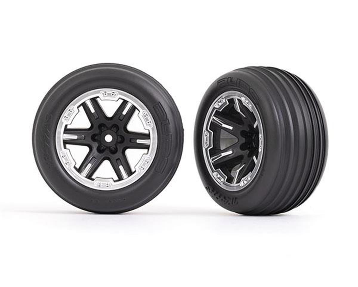 Traxxas Tires & Wheels Glued (2.8) RXT Black Chrome Alias (2WD Elec Rear TSM) TRA3771X