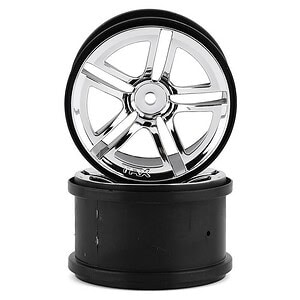 Traxxas Wheels Jato Twin-Spoke 2.8 (chrome) (electric rear) (2)