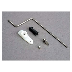 Traxxas Steering rod/ plastic rod end/ chrome threaded ball and nut/ servo horn TRA3825