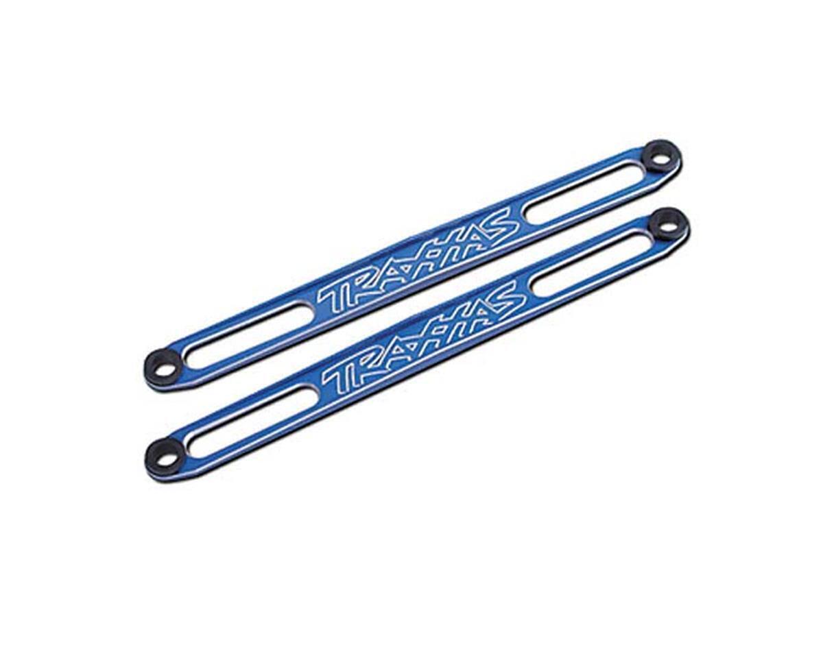Traxxas Battery Hold Downs (Blue) (2) w/Pads & Hardware TRA3923X