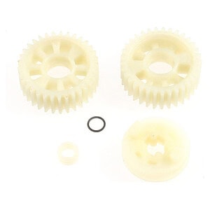 Replacement gears for RC cars, durable plastic with precise engineering.