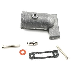 Traxxas Exhaust header/ header gasket/ pressure fitting/ fitting gasket/ header screws (2) TRA4055
