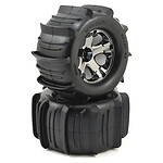 Traxxas Tires & Wheels Glued (2.8) All-Star Black Chrome Paddle (Rear TSM) TRA4175