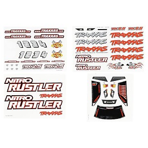 Traxxas Decal sheet Nitro Rustler TRA4413X