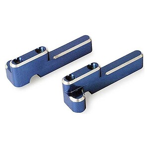 Traxxas Servo mounts steering/ shift (machined aluminum) (blue) (f&r)/ machine screws (8) TRA4918X