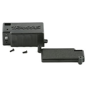 Traxxas Box battery (black)/ adhesive foam chassis pad/charge jack plug (rubber) TRA4925