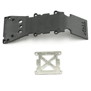 Traxxas Skidplate front plastic (black)/ stainless steel plate TRA4937