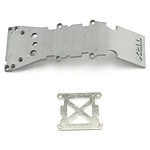 Traxxas Skidplate front plastic (grey)/ stainless steel plate TRA4937A