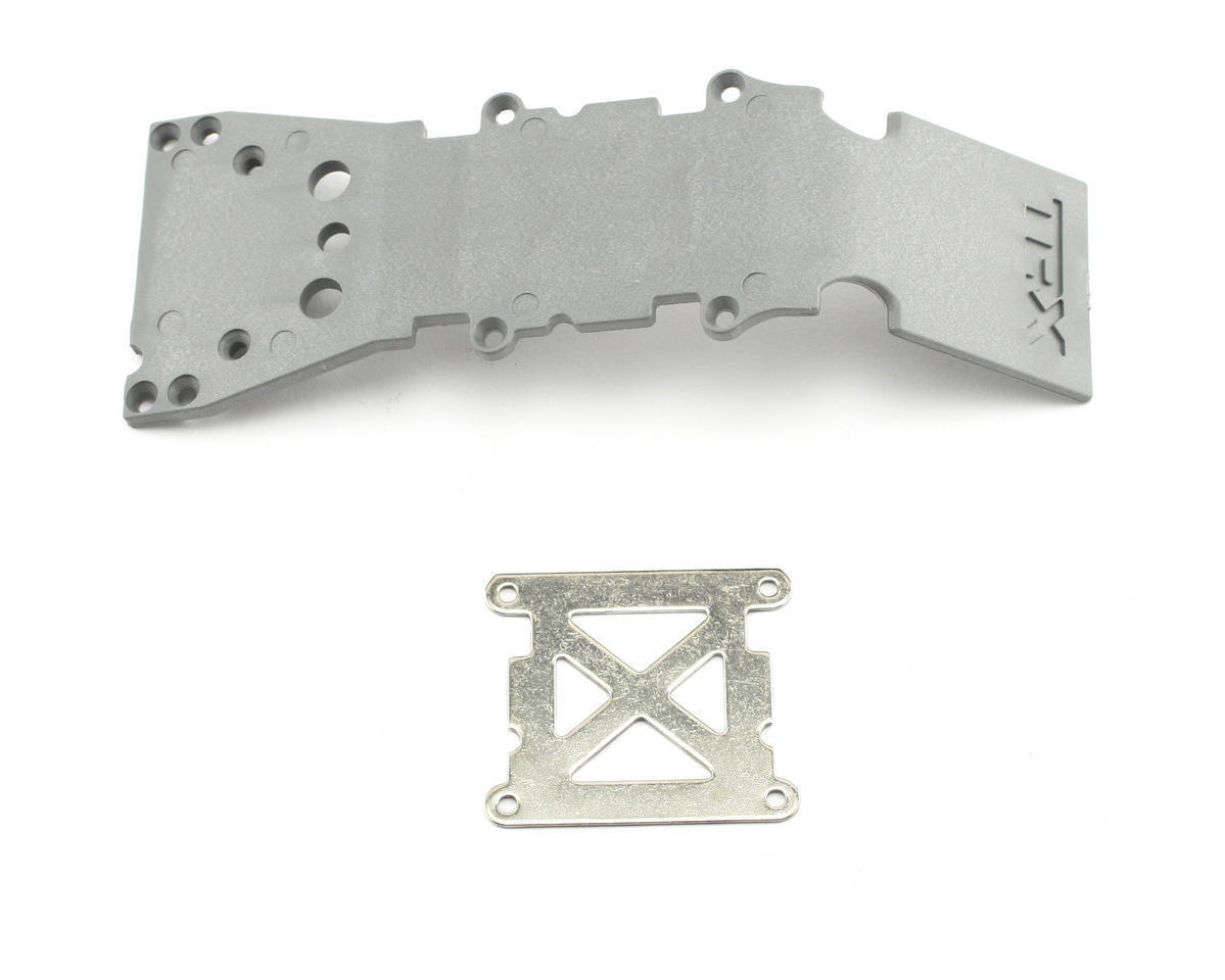 Traxxas Skidplate front plastic (grey)/ stainless steel plate TRA4937A