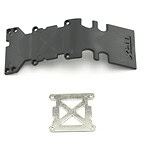 Traxxas Skidplate rear plastic (black)/ stainless steel plate TRA4938