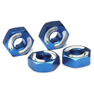Traxxas Hex wheel hubs  6061 T-6 aluminum (blue) (4)/ axle pins (2.5x10mm) (4) TRA4954X