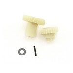 High-quality replacement gear set for RC cars, includes gears, screw, and washer for smooth performance.