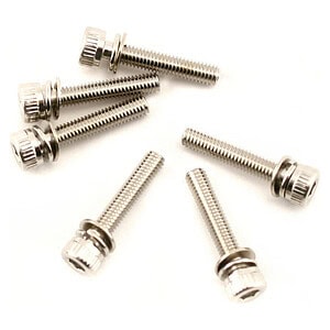 Traxxas Screws 3x15mm caphead machine (hex drive) (with split and flat washers) (6) TRA5142