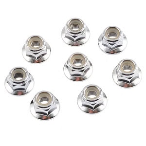 Traxxas Nuts 5mm flanged nylon locking (steel serrated) (8) TRA5147X