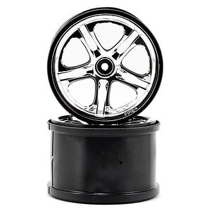 Traxxas Wheels SS (split spoke) 3.8 (chrome) (2) (fits Revo/Maxx series)