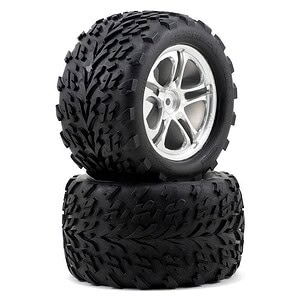 Traxxas Tires & Wheels Glued SS Chrome Talon (Fits Maxx/Revo) TRA5174A