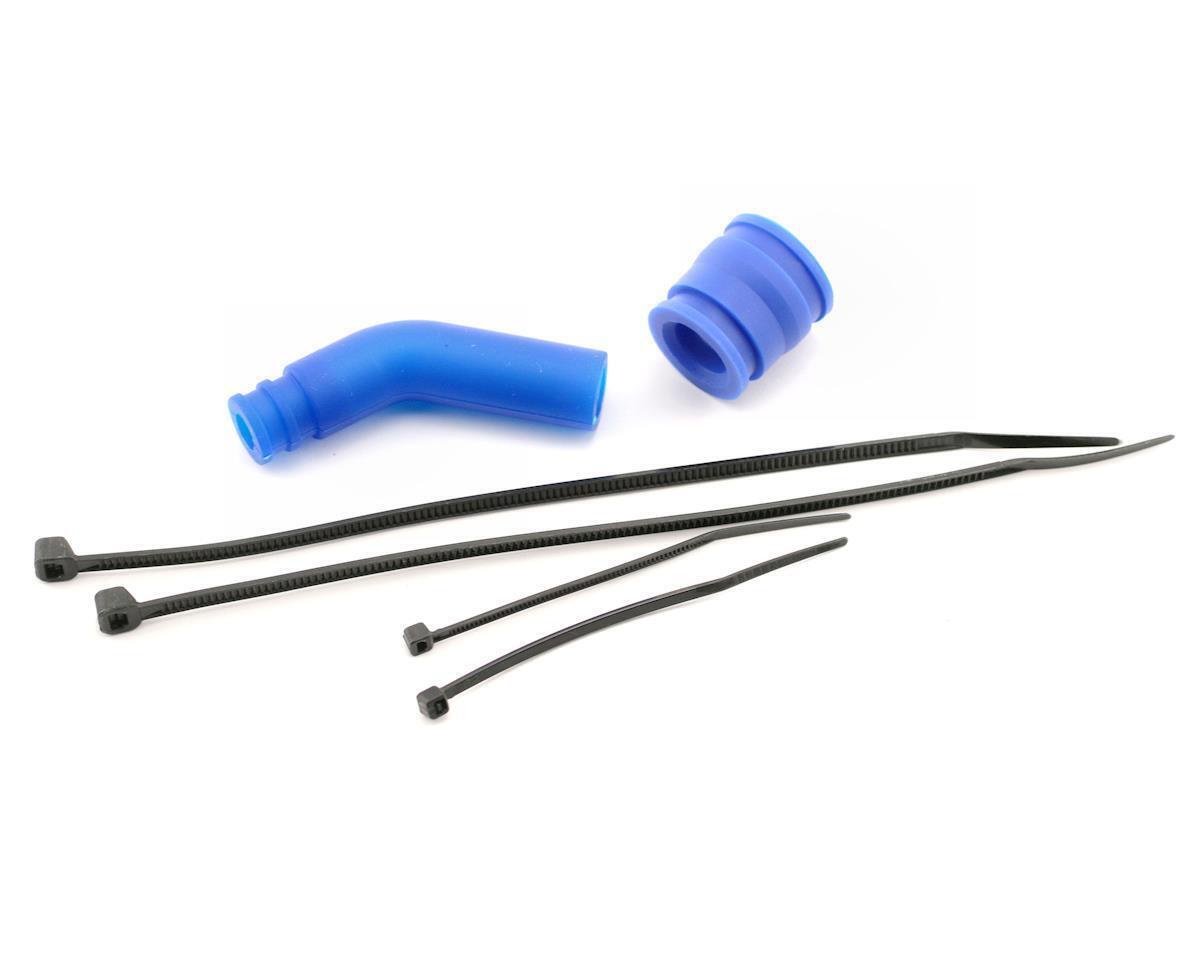 Traxxas Pipe Coupler Molded (Blue) w/Exhaust Deflecter TRA5245