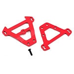 Traxxas Bulkhead tie bars front and rear (red anodized aluminum) TRA5323R