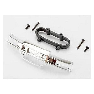 Traxxas Bumper front (chrome)/ bumper mount front/ 4x10mm BCS (2)/ 3x25mm BCS (2) TRA5335A
