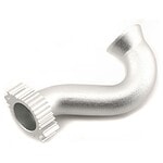 Traxxas Header exhaust (tubular aluminum silver anodized) (TRX 2.5 2.5R) TRA5340