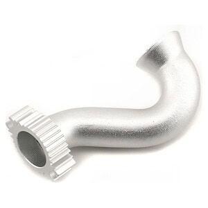 Traxxas Header exhaust (tubular aluminum silver anodized) (TRX 2.5 2.5R) TRA5340