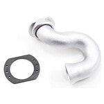Traxxas Header exhaust (tubular aluminum silver-anodized)/ spring mount (TRX 2.5 2.5 R 3.3) TRA5340X