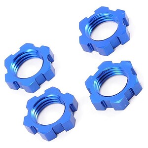 Traxxas Wheel nuts splined 17mm (blue-anodized) (4) TRA5353