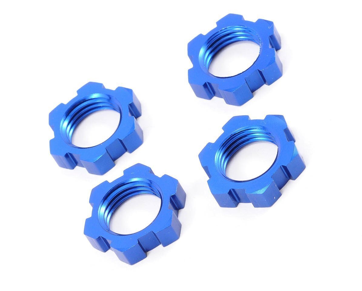Traxxas Wheel nuts splined 17mm (blue-anodized) (4) TRA5353