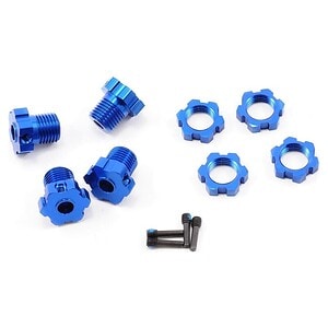 Traxxas Wheel Hubs Splined 17mm (Blue) (4) w/Wheel Nuts tra5353x