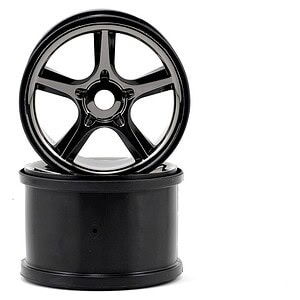 Traxxas Wheels Gemini 3.8 (black chrome) (2) (use with 17mm splined wheel hubs and nuts part #5353X)