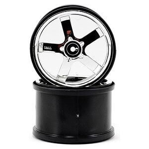 Traxxas Wheels Hurricane 3.8 (chrome) (2) (also fits Maxx series)