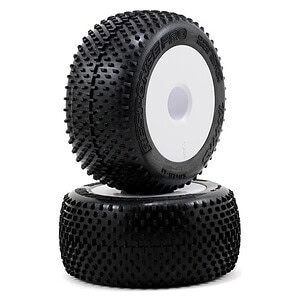 Traxxas Tires and wheels assembled glued (white dished 3.8 wheels Response Pro tires foam inserts) (2)