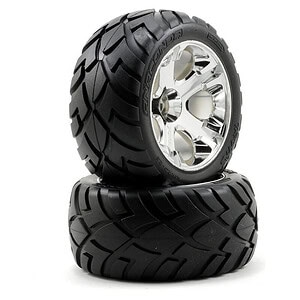 Traxxas Tires & Wheels Glued (Black 2.8) Sledgehammer (Electric Rear TSM) TRA5576R