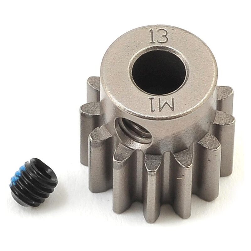 thumbnail interactive-video image 1 of Traxxas Gear 13-T Pinion (Machined Steel) (1.0 Metric Pitch) TRA6483X 1 of 1