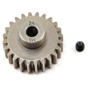 Metal RC gear with a small black pinion gear for remote control car upgrades.