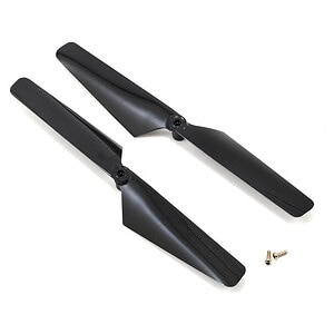 Traxxas Rotor blade set black (2)/ 1.6x5mm BCS (2) TRA6626