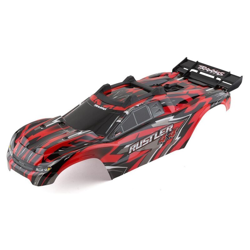 Traxxas Rustler 4X4 VXL Green (Painted - Decals Applied - Clipless Mounts) Body Pre-Painted - tra6718-jpg Traxxas Rustler 4X4 VXL Green (Painted - Decals Applied - Clipless Mounts) Body Pre-Painted