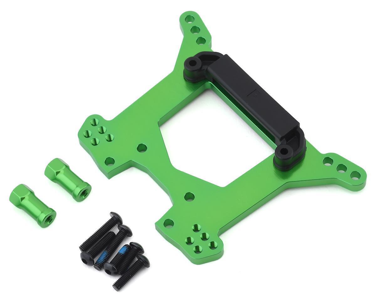 Traxxas Shock tower rear 7075-T6 aluminum (green-anodized) (1)/ body mount bracket (1) TRA6738G