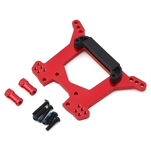 Traxxas Shock tower rear 7075-T6 aluminum (red-anodized) (1)/ body mount bracket (1) TRA6738R