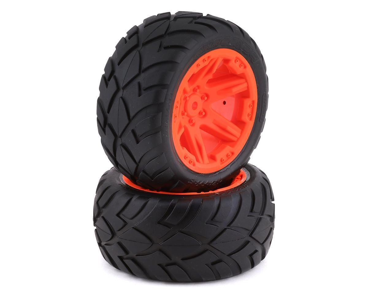 Traxxas Tires & Wheels Glued (2.8) RXT Orange Talon EXT (2WD Elec Rear TSM) TRA6768A